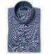 Portuguese Faded Navy Cotton Linen Oxford Shirt Thumbnail 1