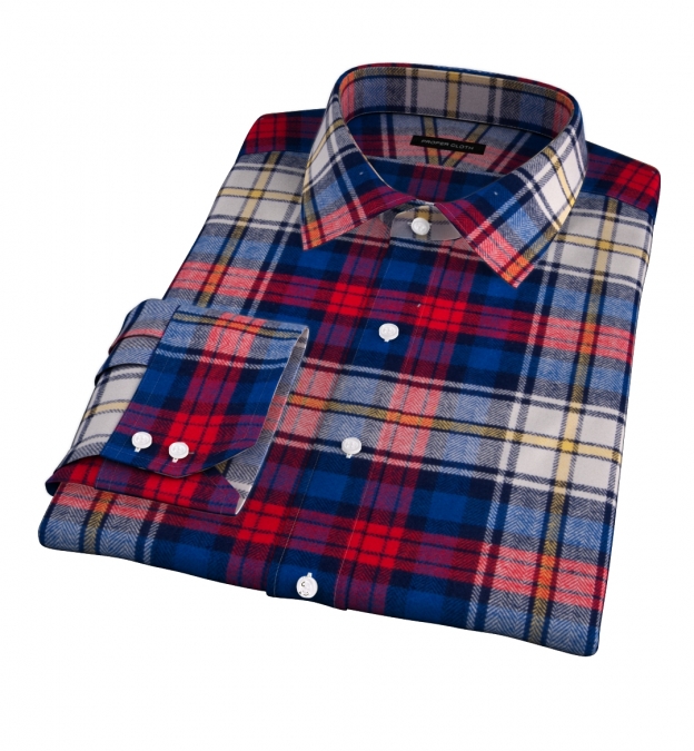 Red and Blue Plaid Country Flannel Shirts by Proper Cloth
