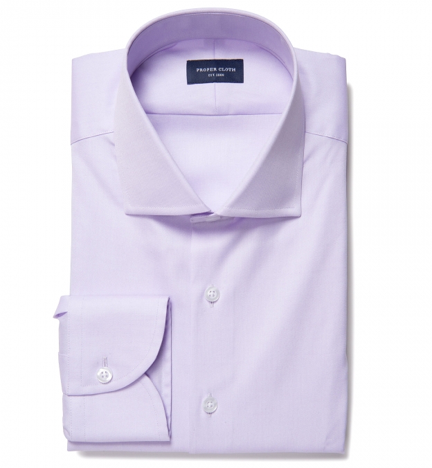 Bowery Lavender Wrinkle-Resistant Pinpoint Shirts by Proper Cloth