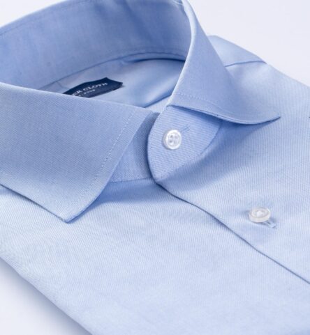 Weston Blue Pinpoint Custom Made Shirt by Proper Cloth