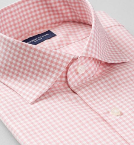 Non-Iron Supima Red End-on-End Gingham Custom Made Shirt by Proper Cloth