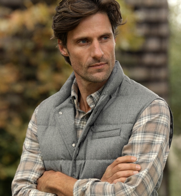 Light Grey Plaid Beacon Flannel 