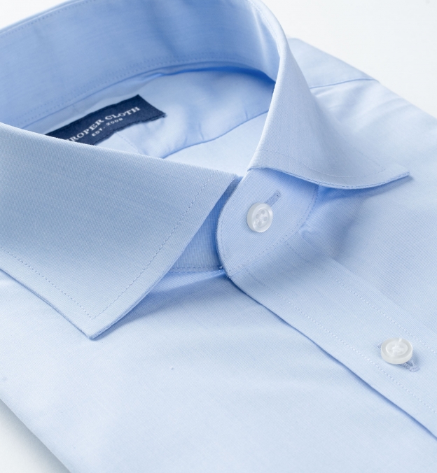 Miles 120s Light Blue End-on-End by Proper Cloth