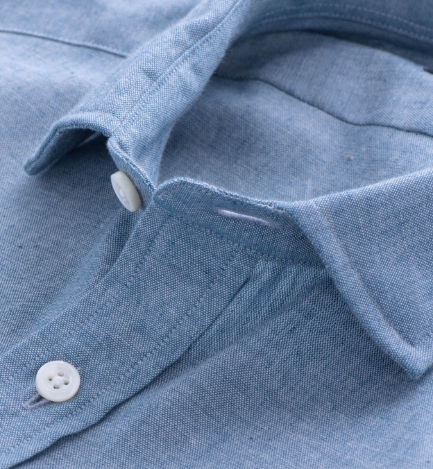 Japanese Light Indigo Chambray Fitted Shirt by Proper Cloth