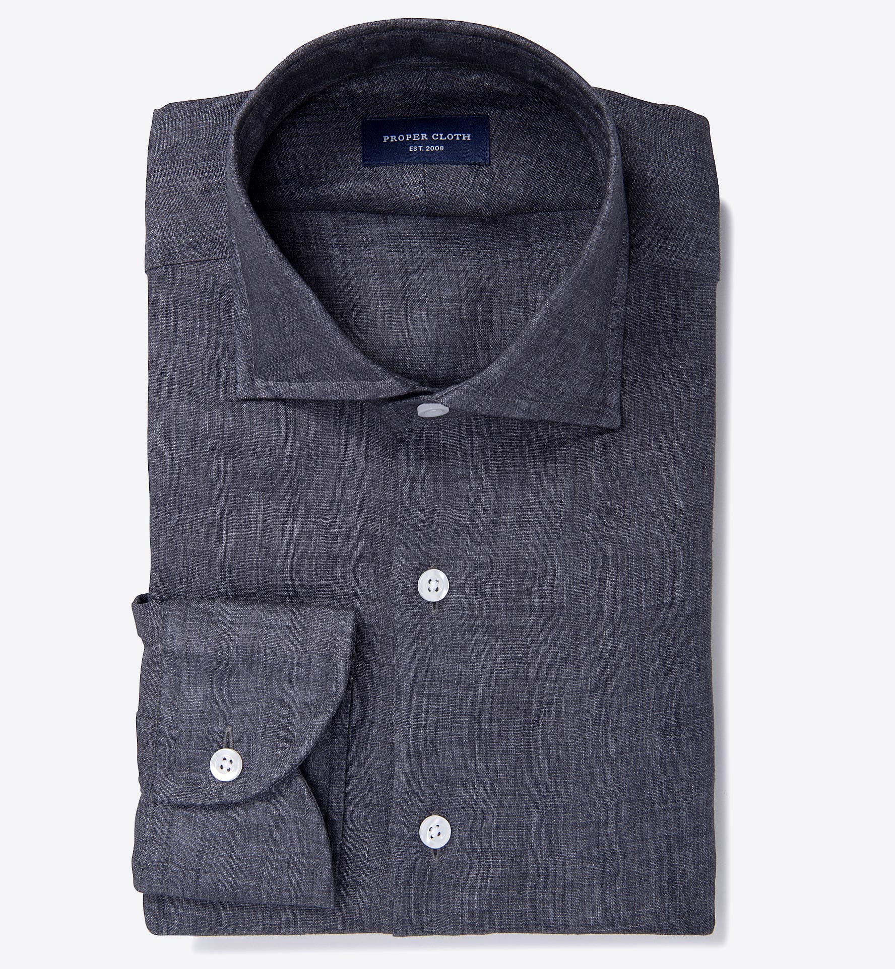 charcoal linen shirt