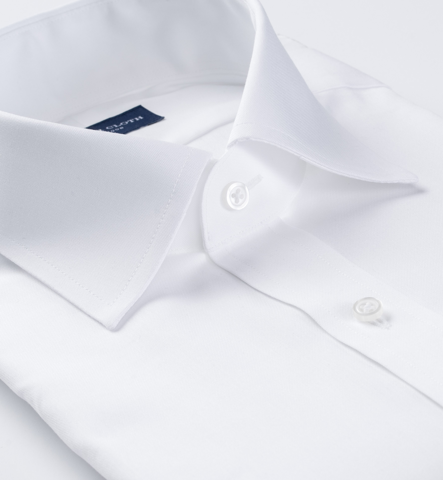 Weston White Pinpoint Fitted Dress Shirt by Proper Cloth