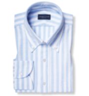 Thumb Photo of Light Blue Wide Stripe Lightweight Oxford Cloth