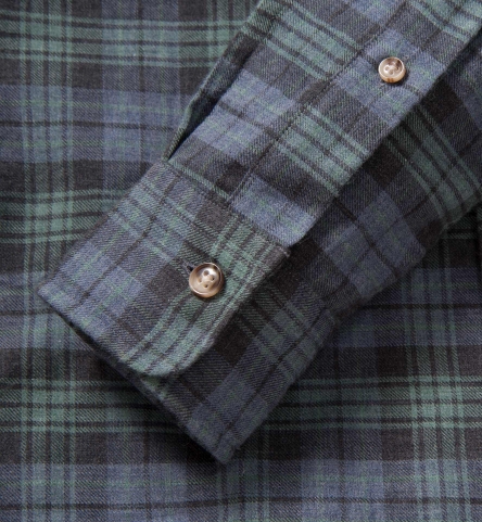 Satoyama Faded Blackwatch Plaid Flannel Men's Dress Shirt by Proper Cloth