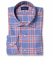 Suggested Item: Mesa Blue and Rose Cotton Linen Large Plaid