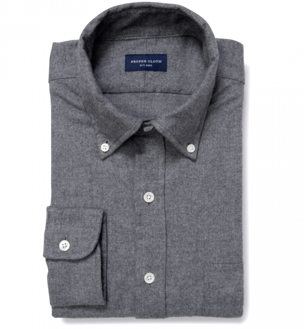 Canclini Cinder Beacon Flannel Tailor Made Shirt Shirt by Proper Cloth