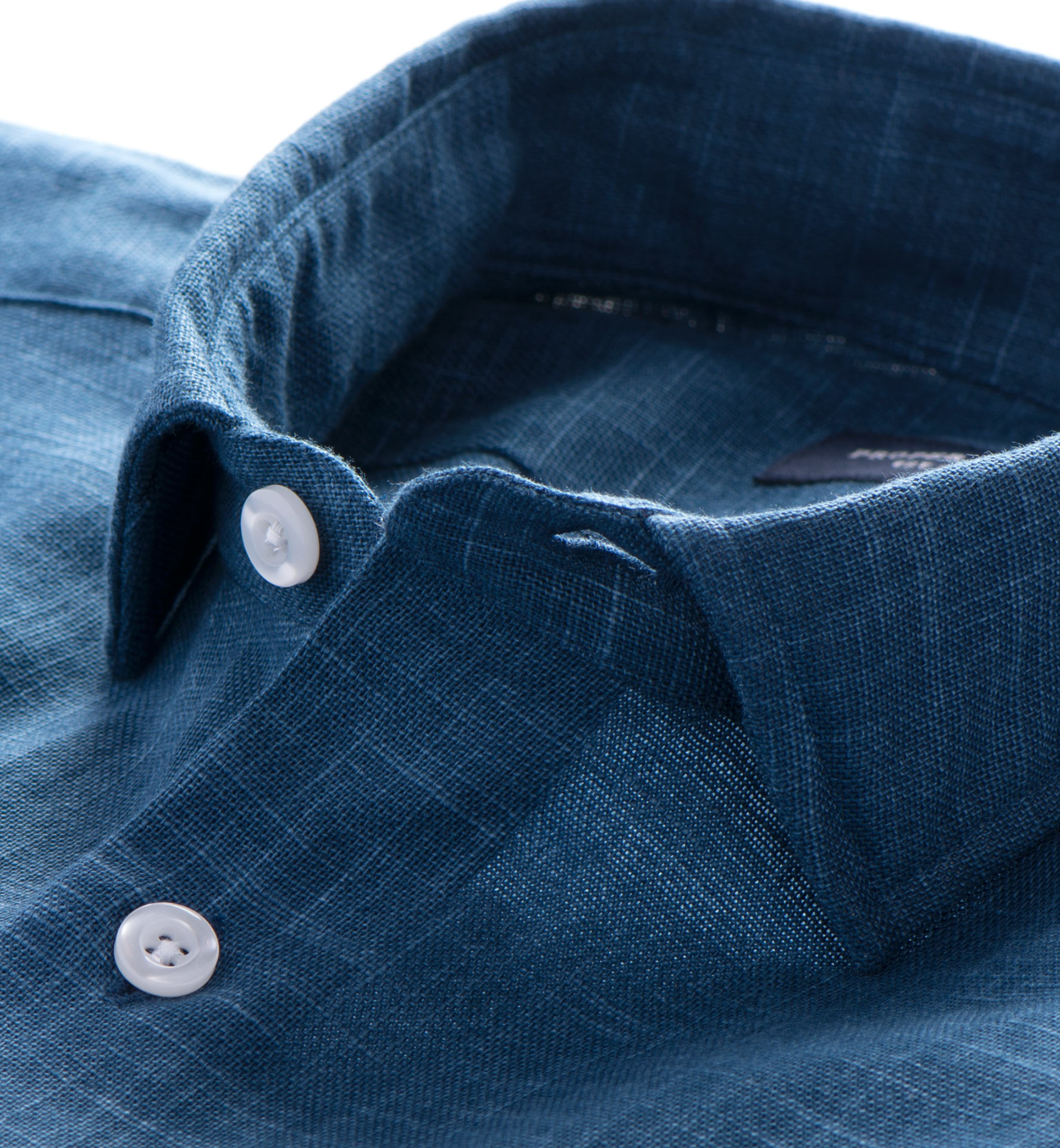 Washed Japanese Blue Slub Weave Fitted Dress Shirt by Proper Cloth