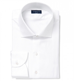 DJA Sea Island White Royal Oxford Folded Shirt