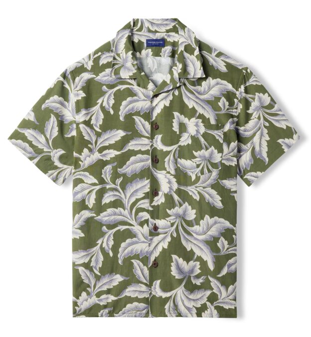 Japanese Fatigue Rayon Blend Aloha Print Shirt by Proper Cloth