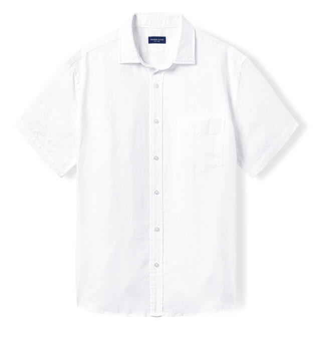 Washed White Linen Shirt by Proper Cloth