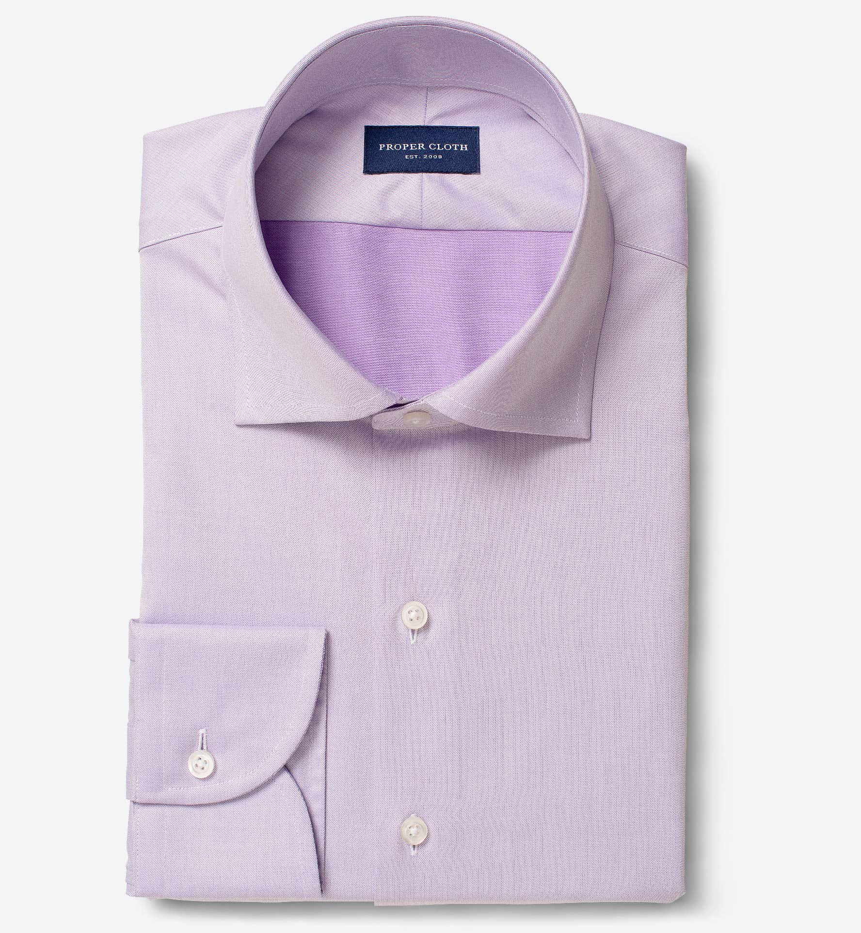 Stafford Lavender Twill Custom Dress Shirt by Proper Cloth