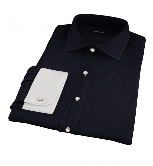 black oxford dress shirt