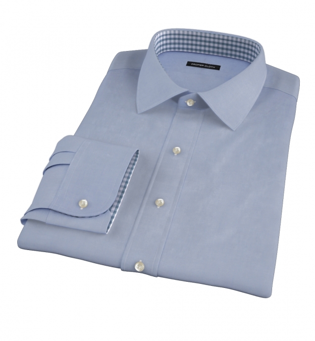 Blue Wrinkle-Resistant Cavalry Twill Shirts by Proper Cloth