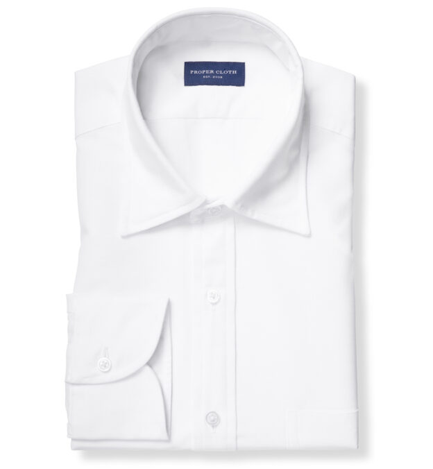 Portuguese White Cotton Linen Blend Shirts by Proper Cloth