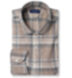 Canclini Beige and Grey Plaid Beacon Flannel Shirt Thumbnail 1