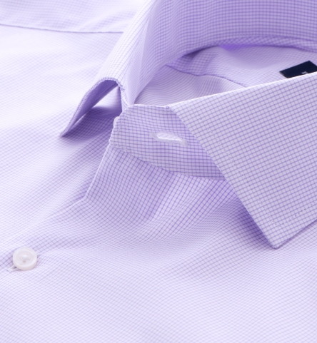 Thomas Mason 120s Lavender Mini Grid Tailor Made Shirt by Proper Cloth