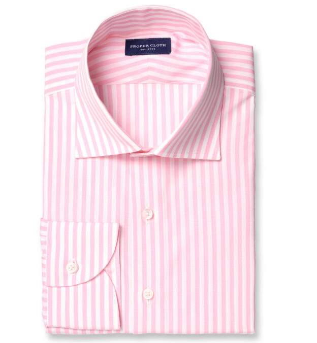 Proper Cloth Padua Pink Bengal Stripe 120s Broadcloth