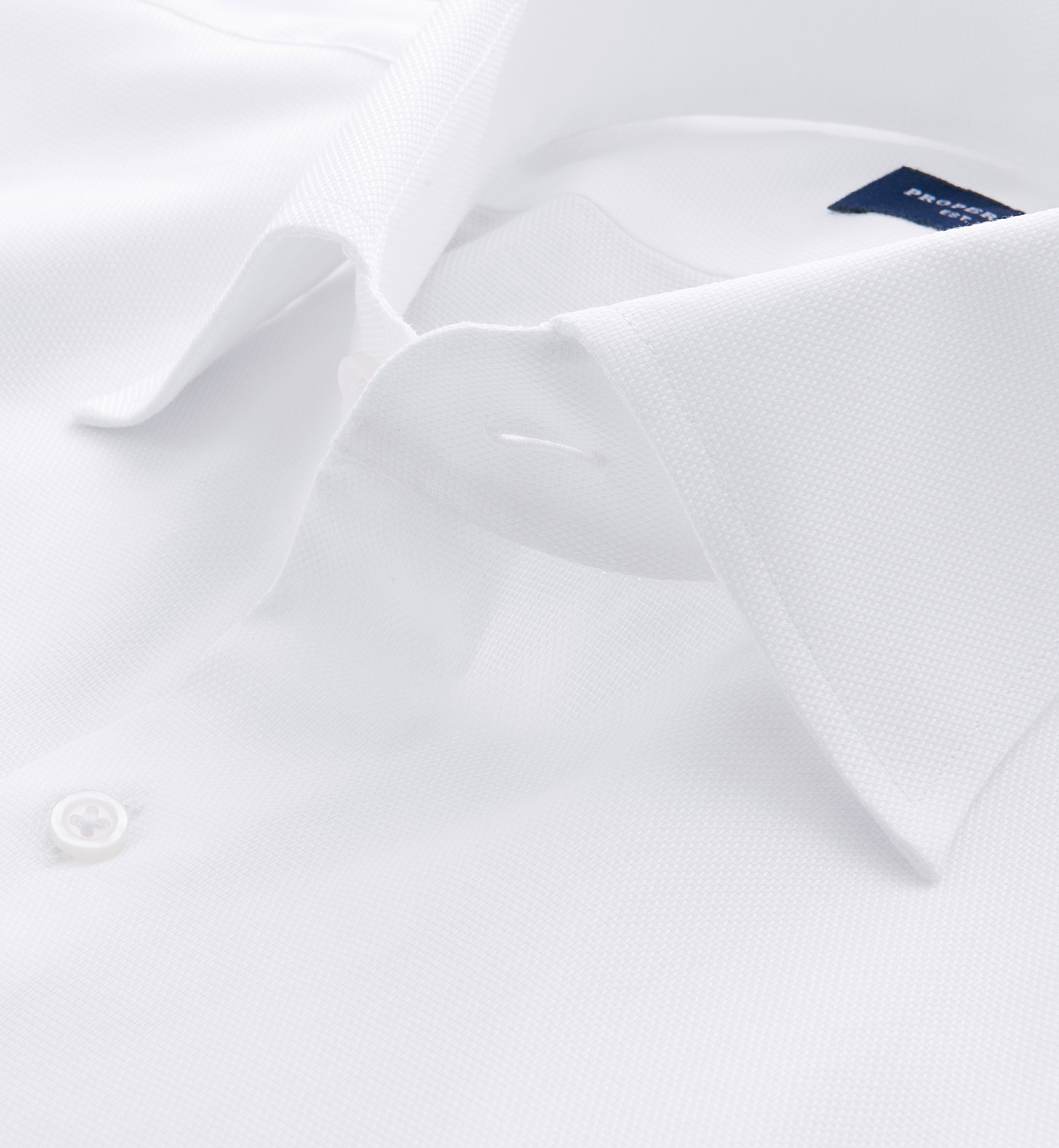 White Royal Oxford Short Sleeve Shirtby Proper Cloth