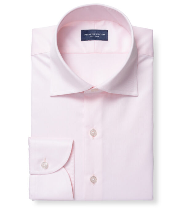 Greenwich Light Pink Twill Shirts by Proper Cloth