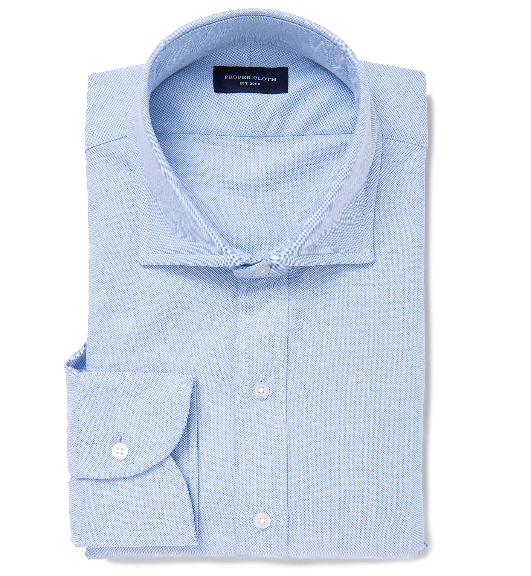 Light Blue Heavy Oxford Custom Dress Shirt by Proper Cloth