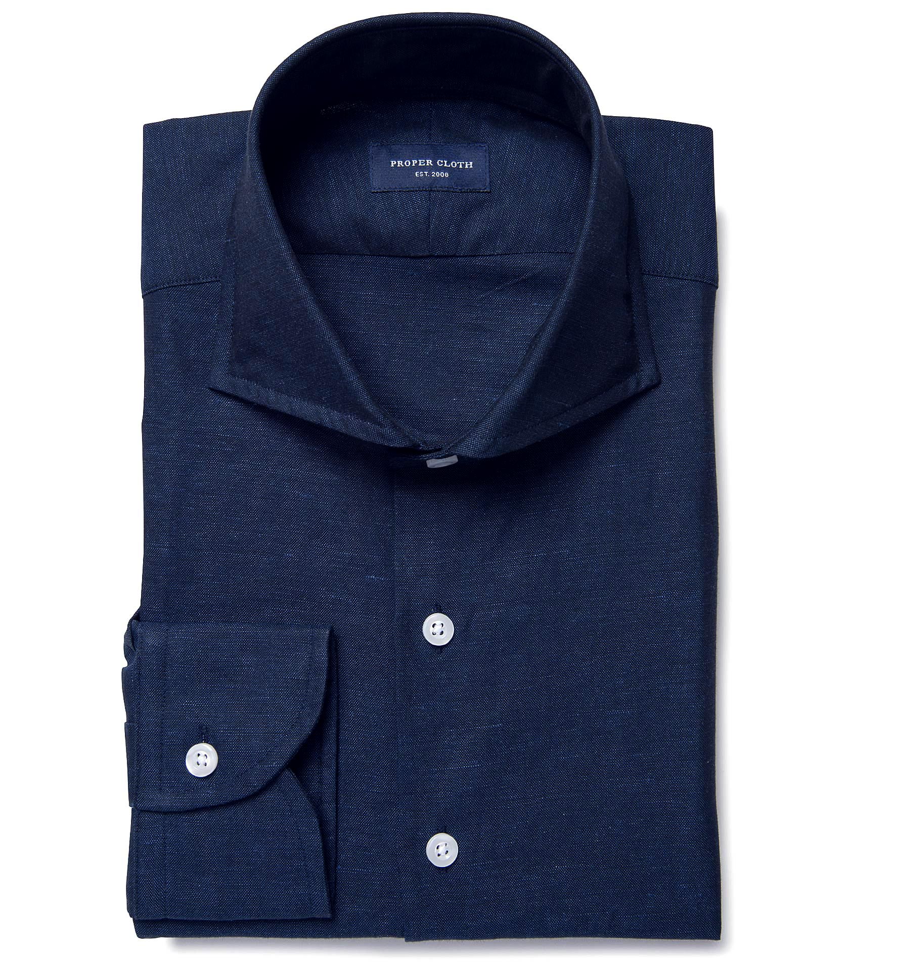 navy linen shirt women