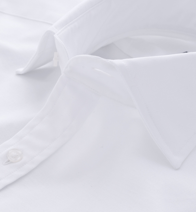 White Heavy Oxford Short Sleeve Shirtby Proper Cloth