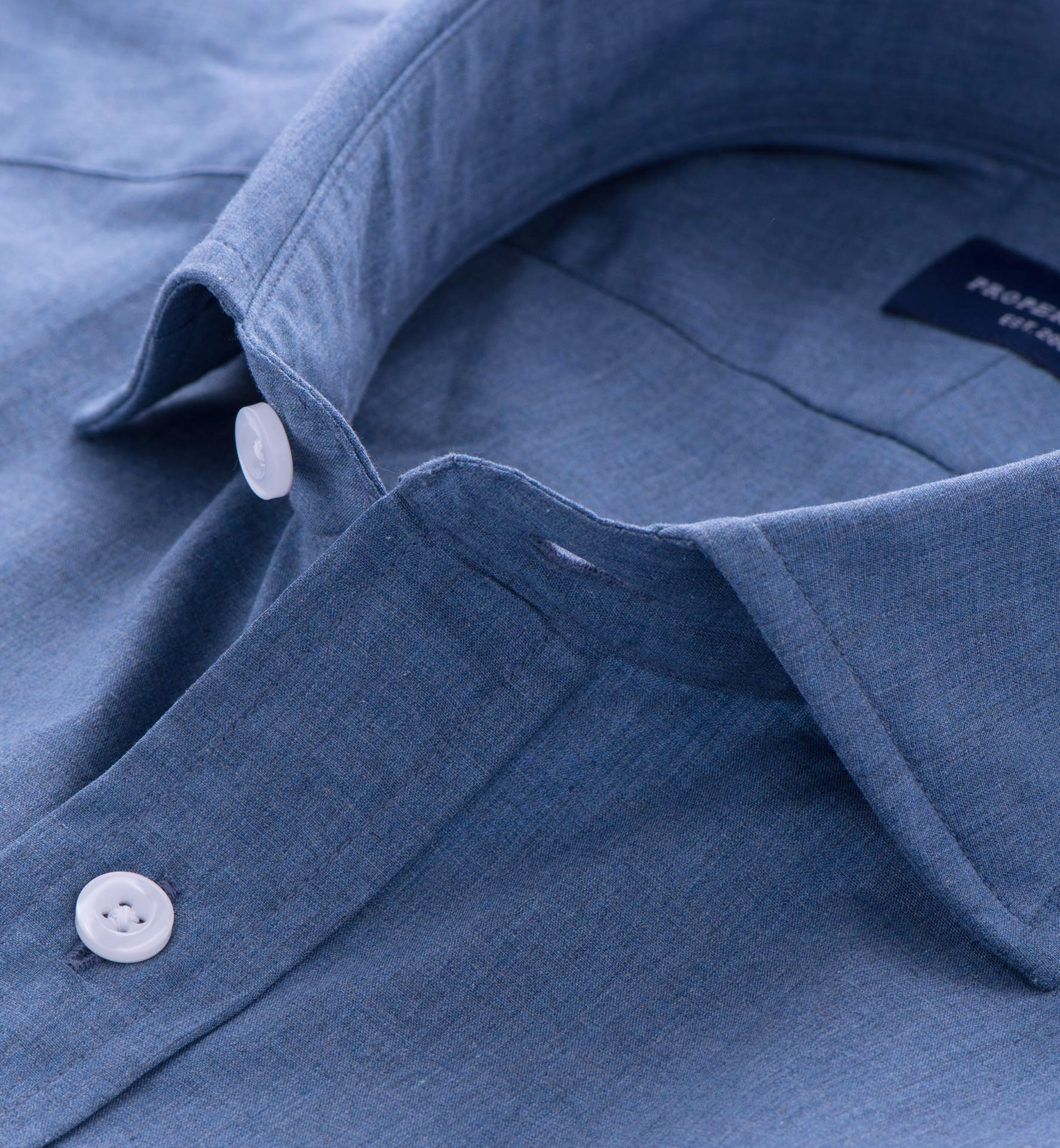 Bleecker Steel Blue Melange Custom Dress Shirt by Proper Cloth