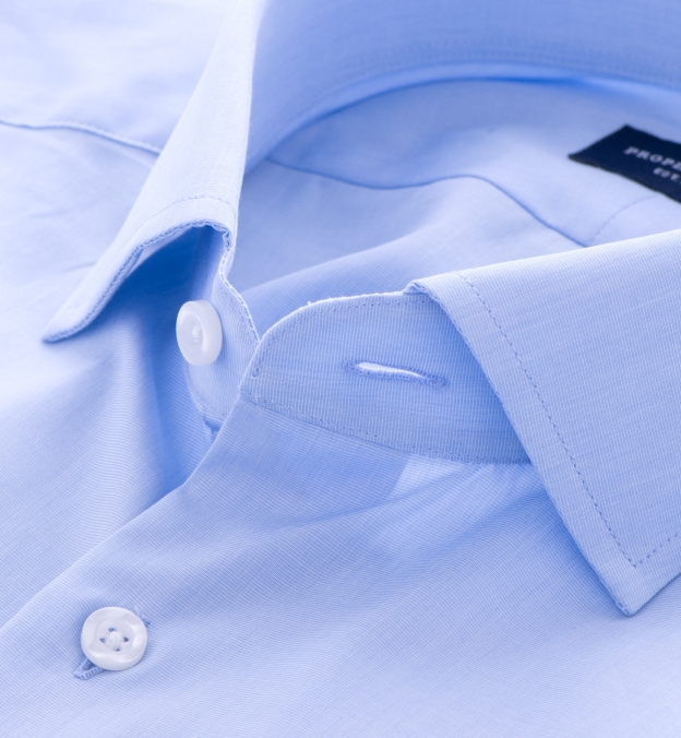 Miles 120s Light Blue End-on-End Custom Dress Shirt by Proper Cloth