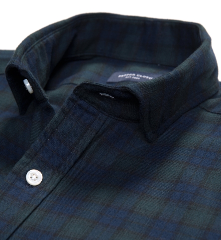 Japanese Blackwatch Flannel Fitted Shirt by Proper Cloth