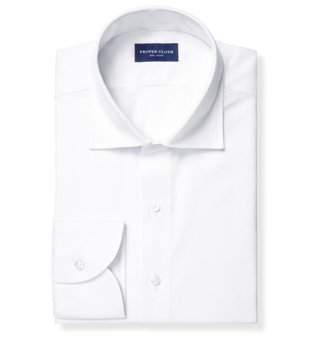 Thomas Mason Wrinkle-Resistant White Royal Oxford Custom Dress Shirt ...