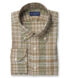 Beige and Sage Large Plaid Indian Madras Shirt Thumbnail 1