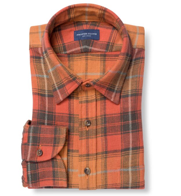 Japanese Washed Sunset Country Plaid Shirt by Proper Cloth