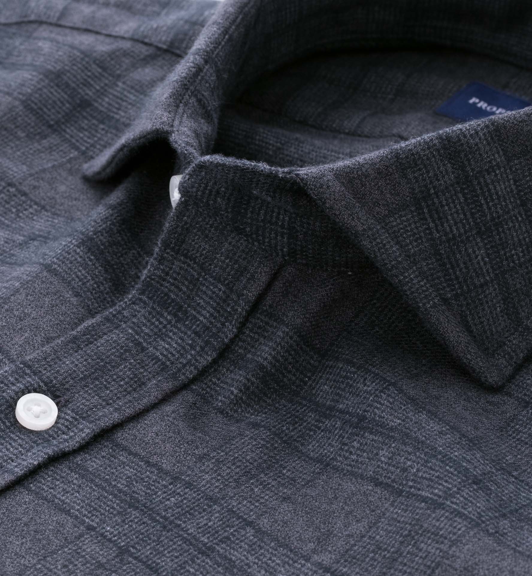 Canclini Charcoal Tonal Plaid Beacon Flannel Dress Shirt by Proper Cloth