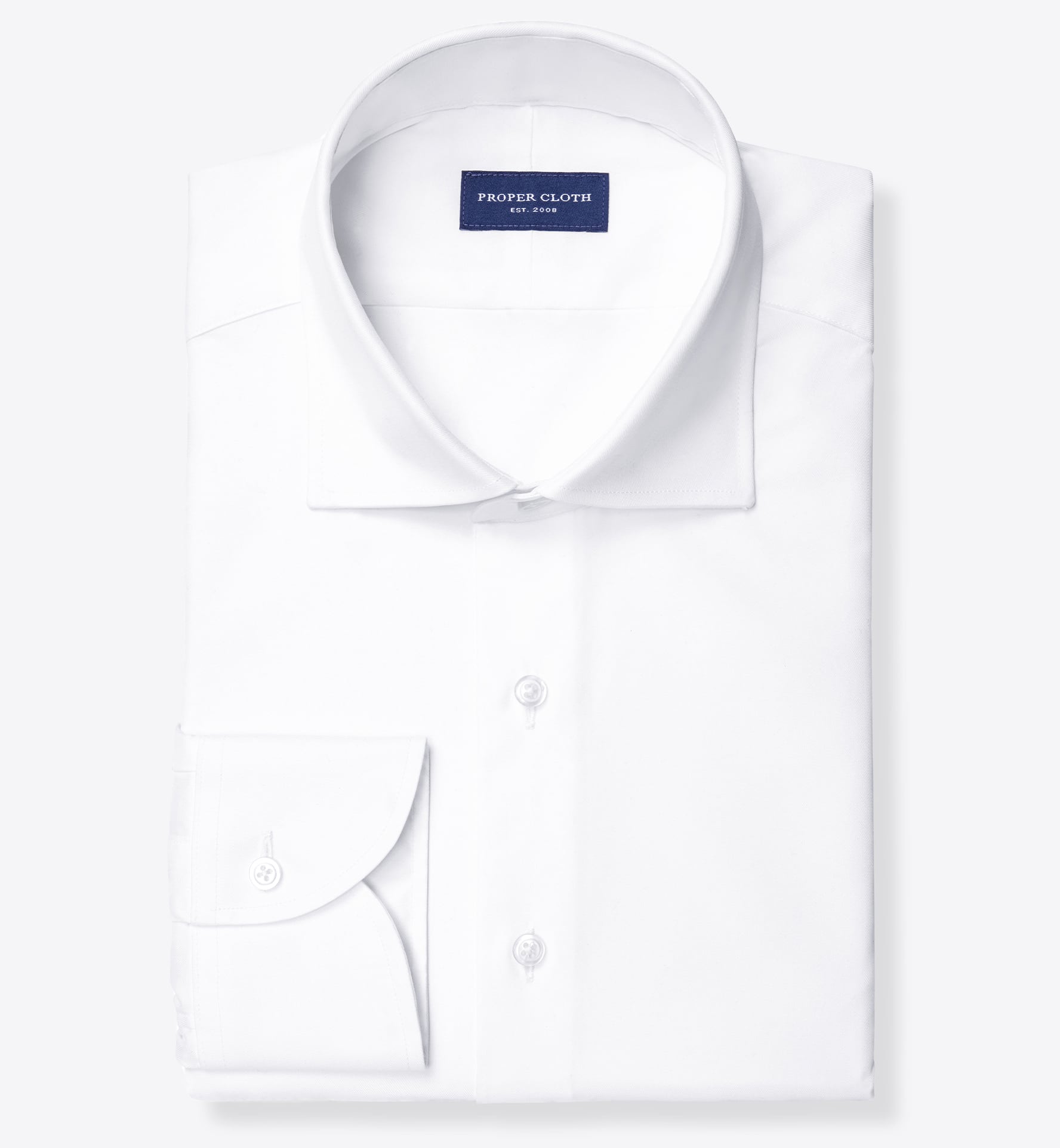 The Thomas Mason Fine Twill Shirt in White