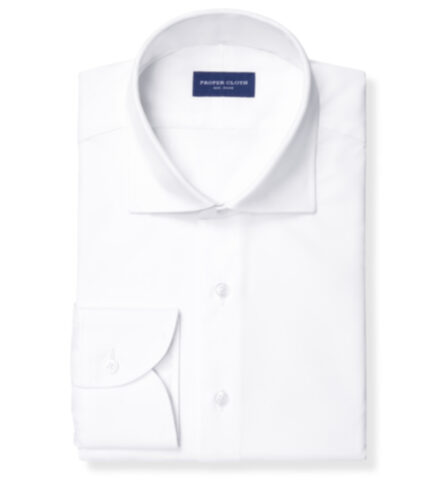 Thomas Mason White Royal Oxford Tailor Made Shirt Shirt by Proper