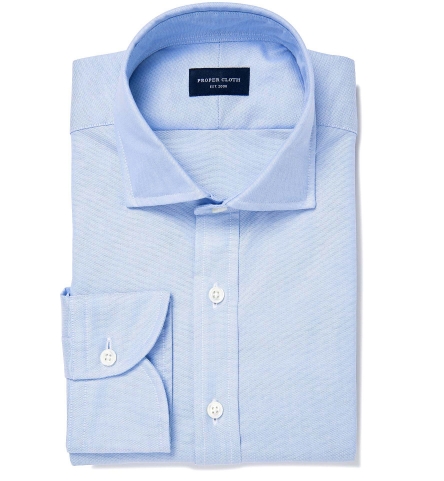 Thomas Mason Light Blue Oxford Custom Dress Shirt by Proper Cloth
