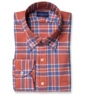 Suggested Item: Mesa Tomato and Blue Cotton Linen Large Plaid