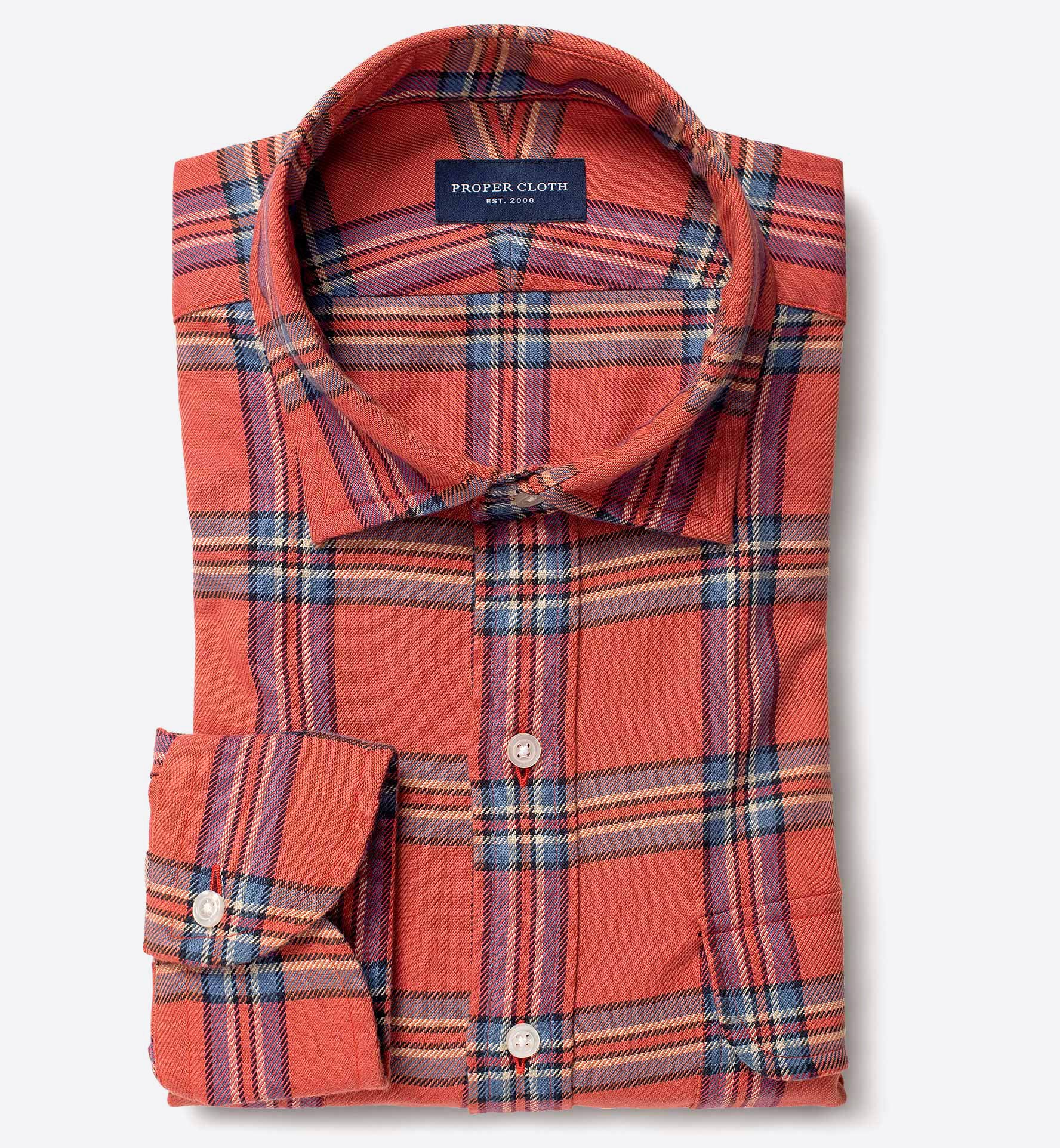 Washed Faded Red and Blue Vintage Plaid by Proper Cloth