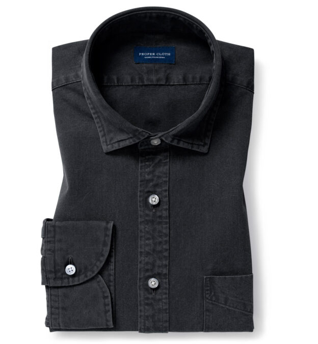 black denim washed shirt