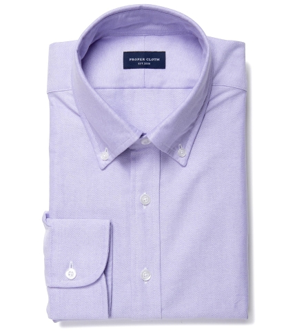 Lilac Heavy Oxford Men's Dress Shirt by Proper Cloth