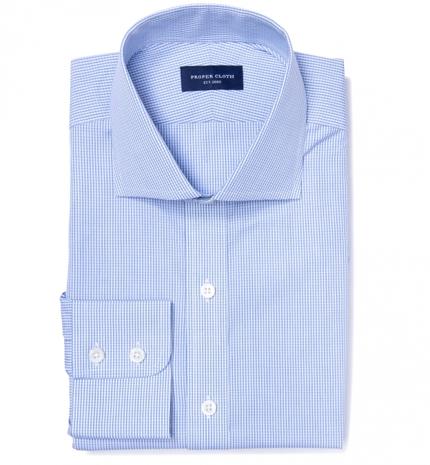 Grandi and Rubinelli 120s Light Blue Check Dress Shirt Shirt by Proper ...
