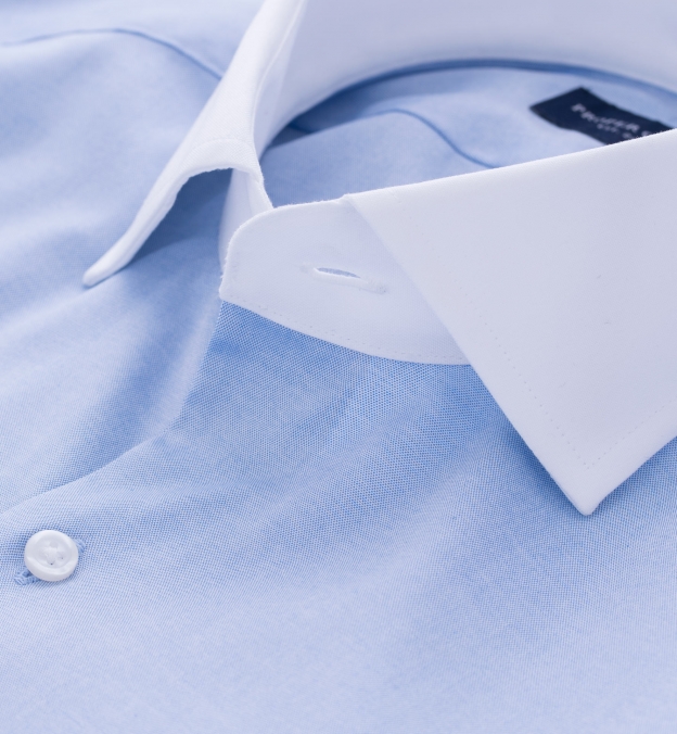 Weston Blue Pinpoint Custom Made Shirt by Proper Cloth