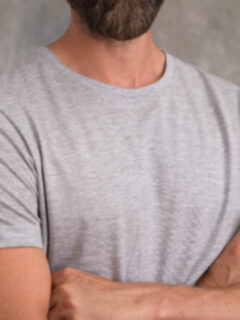 Light Grey Merino Wool and Lyocell T-Shirt Product Thumbnail 3