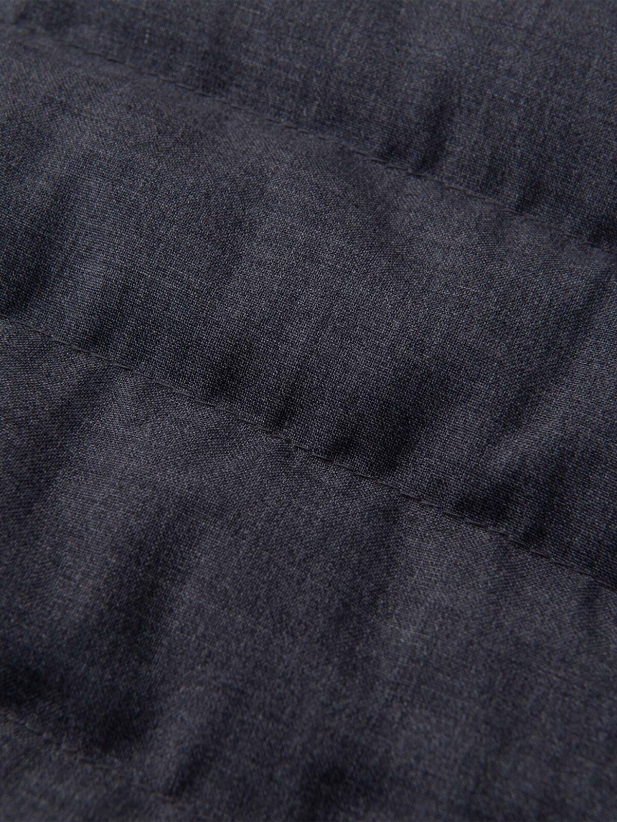 Brera II Dark Grey Merino Wool Zip Vest