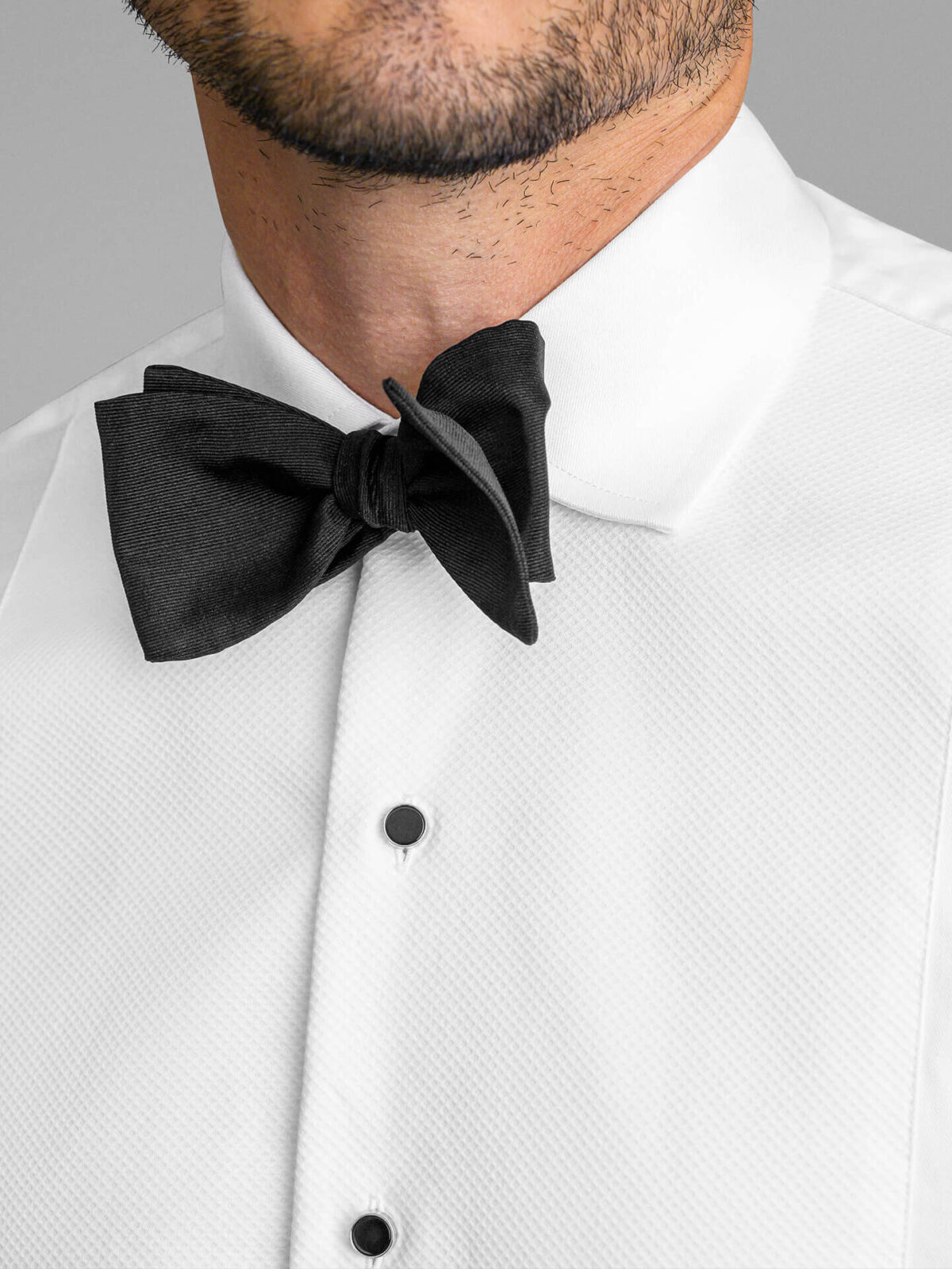 Black Grosgrain Bow Tie by Proper Cloth