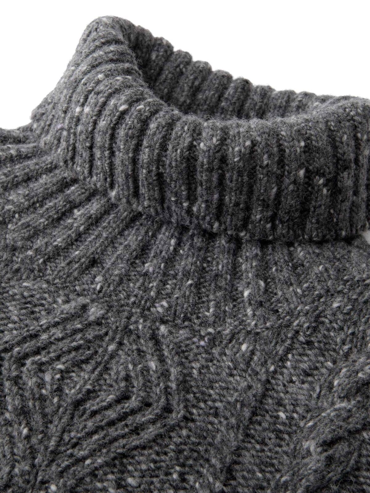 Wool & Cashmere Aran Sweater Rocky Ground